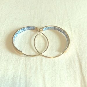 Hoops with design on interior